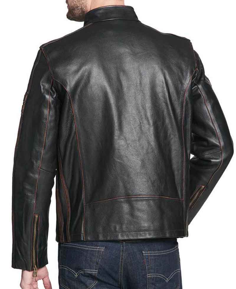 Men's Black Rivet Leather Jacket black rivet jacket