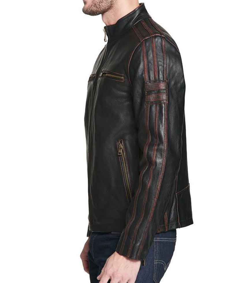 Men's Black Rivet Leather Jacket black rivet antique leather cycle jacket