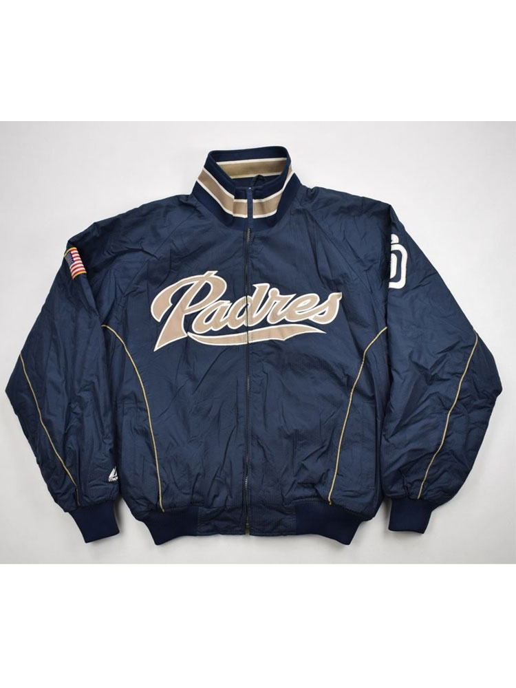 Men's Majestic San Diego Padres Satin Jacket Men's Majestic San Diego Padres Satin Jacket