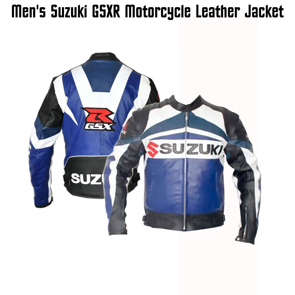 Men's Biker GSXR Suzuki Leather Jacket Men's Biker GSXR Suzuki Leather Jacket - Image 5