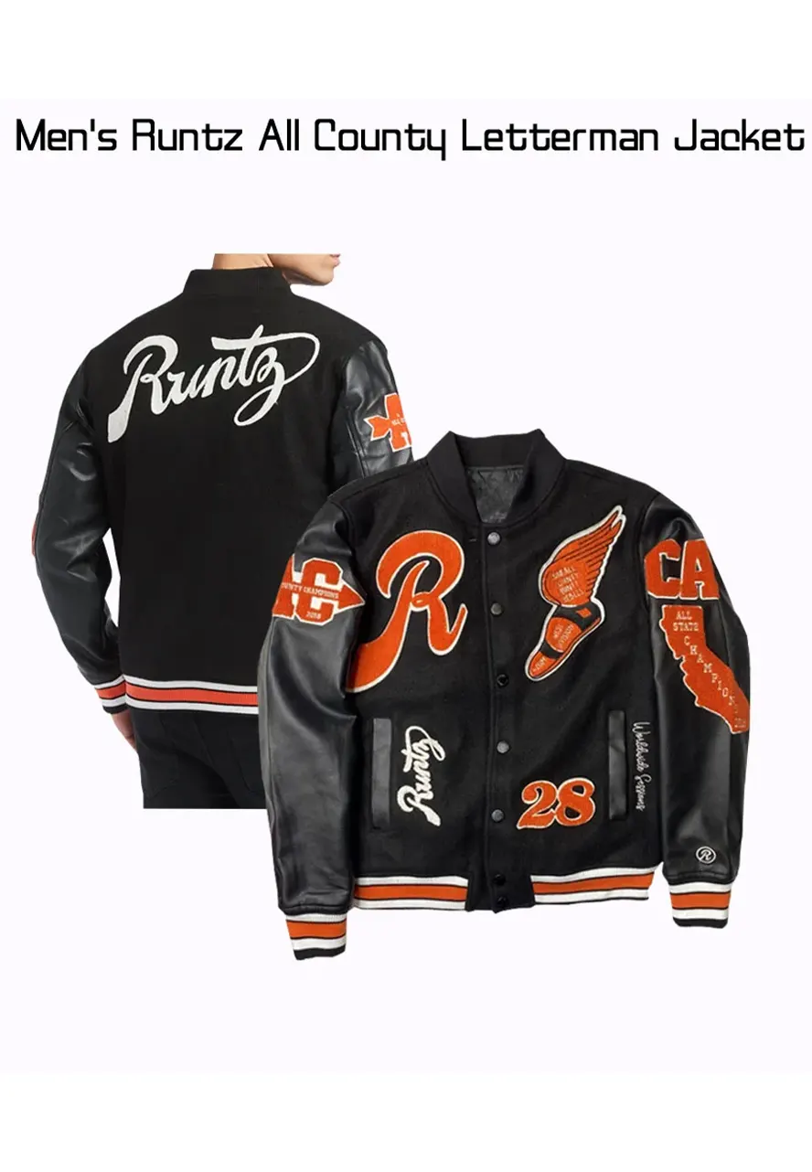 Men's Runtz All County Letterman Jacket Men's Runtz All County Letterman Jacket - Image 8
