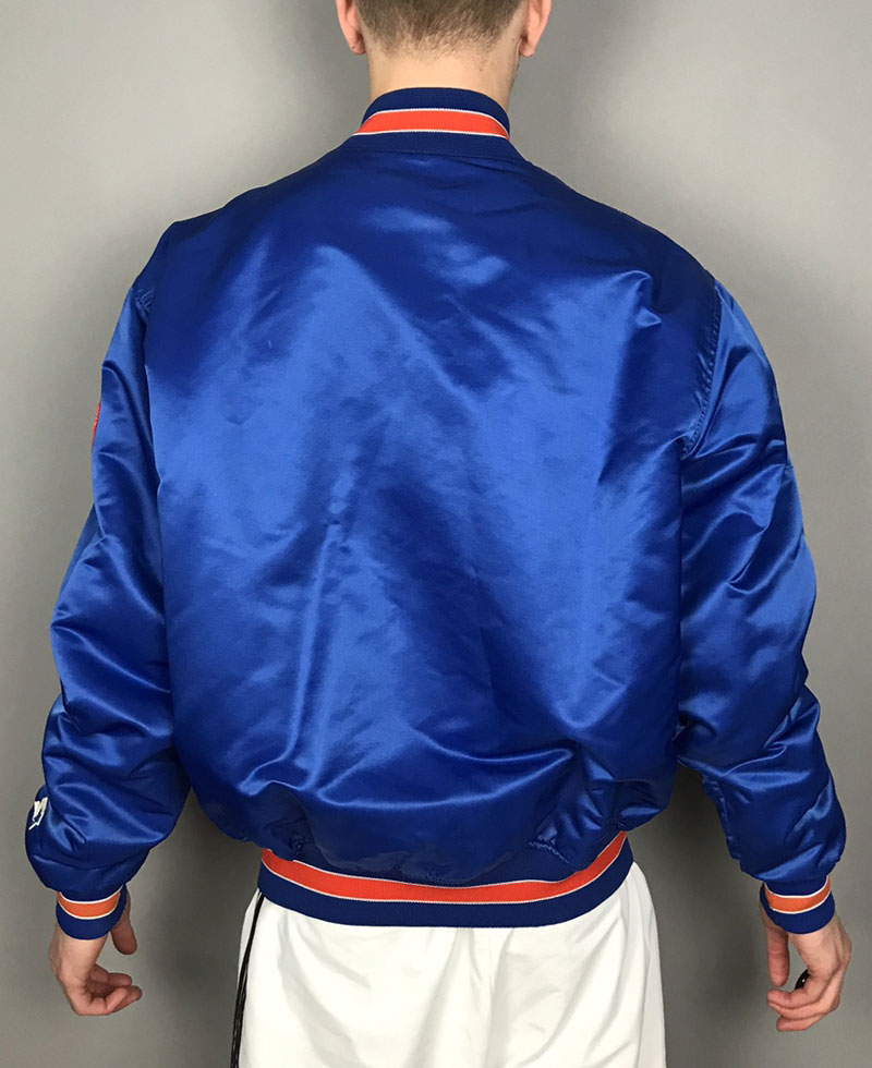 Men's New York Mets Blue Satin Jacket Men's New York Mets Blue Satin Jacket - Image 2