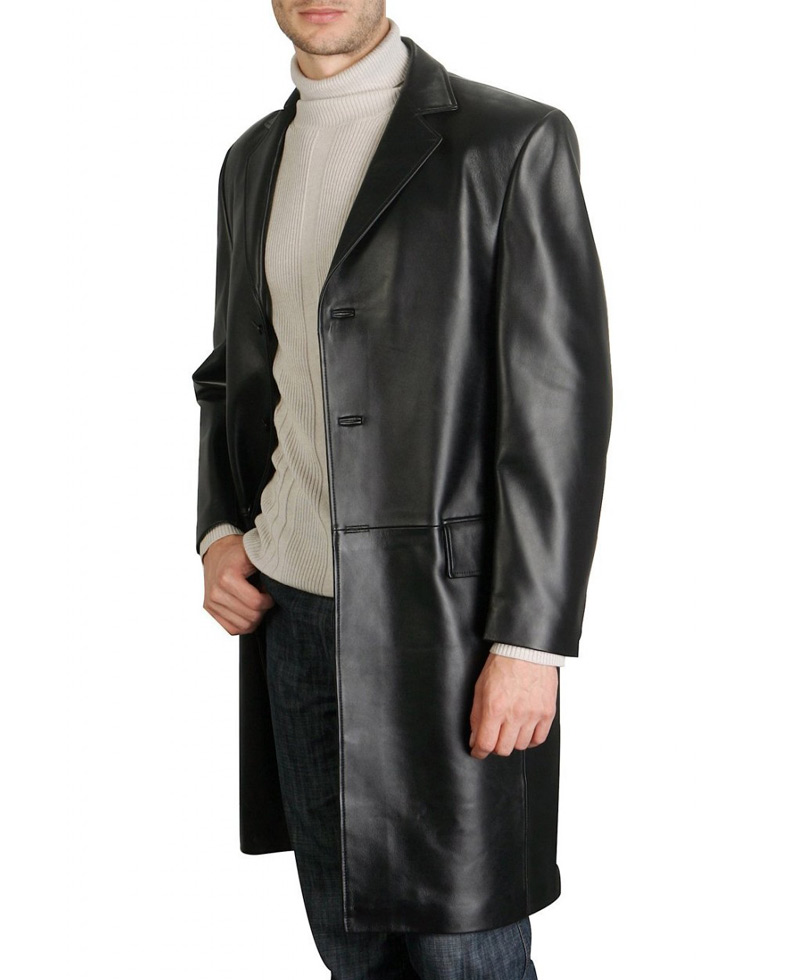Men's Casual Wear Walking Cowhide Leather Coat Men's Casual Wear Walking Cowhide Leather Coat - Image 2