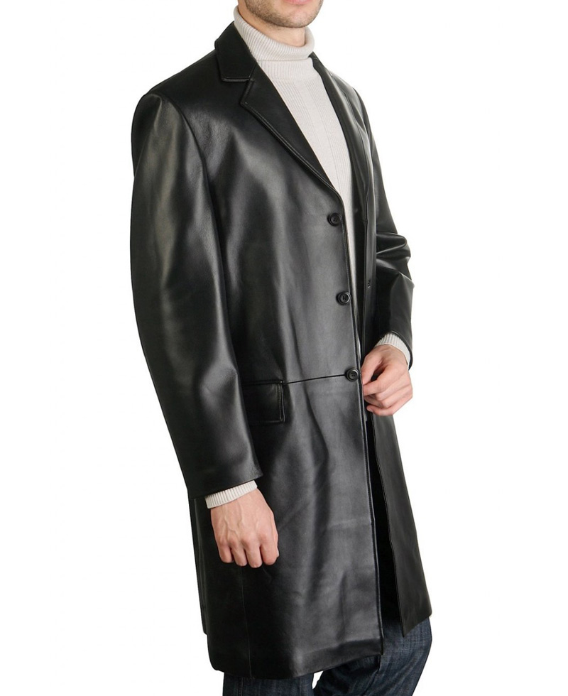 Men's Casual Wear Walking Cowhide Leather Coat Men's Casual Wear Walking Cowhide Leather Coat - Image 3