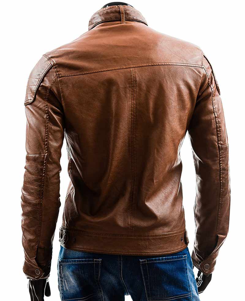 Men's Casual Wear Slim Fit Camel Brown Jacket Men's Casual Wear Slim Fit Camel Brown Jacket - Image 2