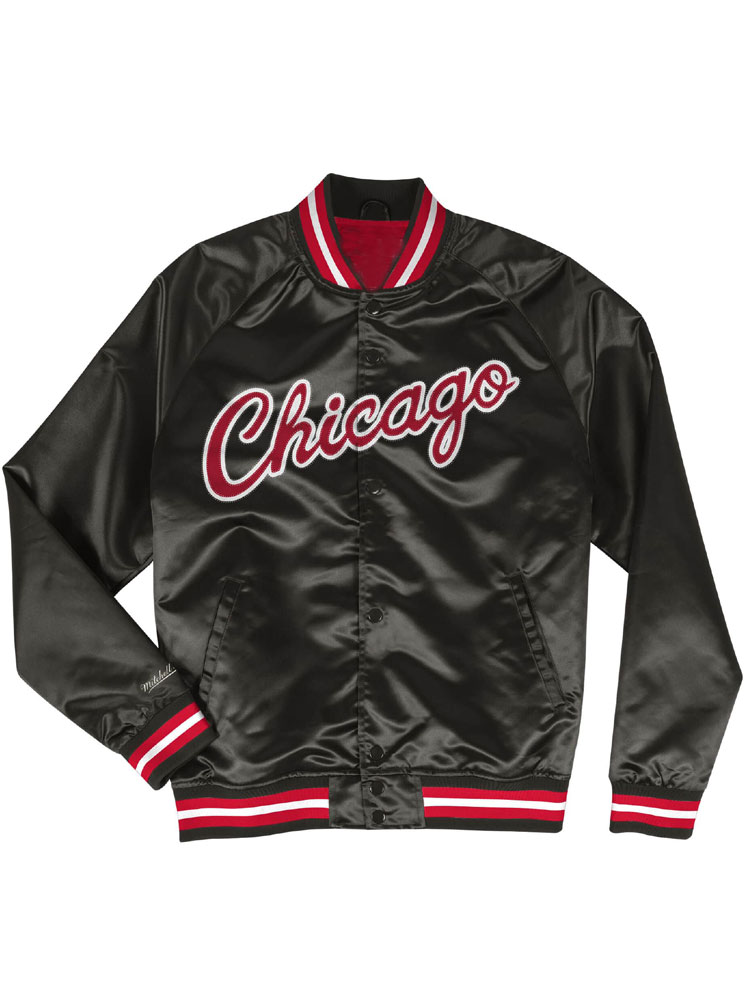 Men's Bulls Satin Bomber Jacket Men's Bulls Satin Bomber Jacket - Image 3