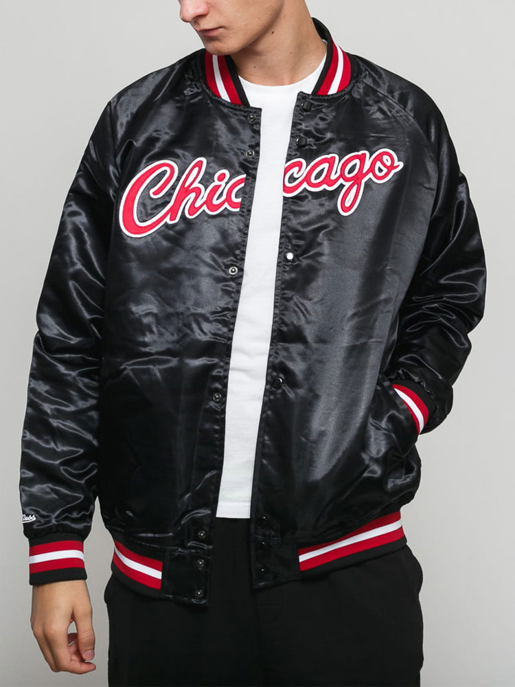 Men's Bulls Satin Bomber Jacket Men's Bulls Satin Bomber Jacket - Image 4