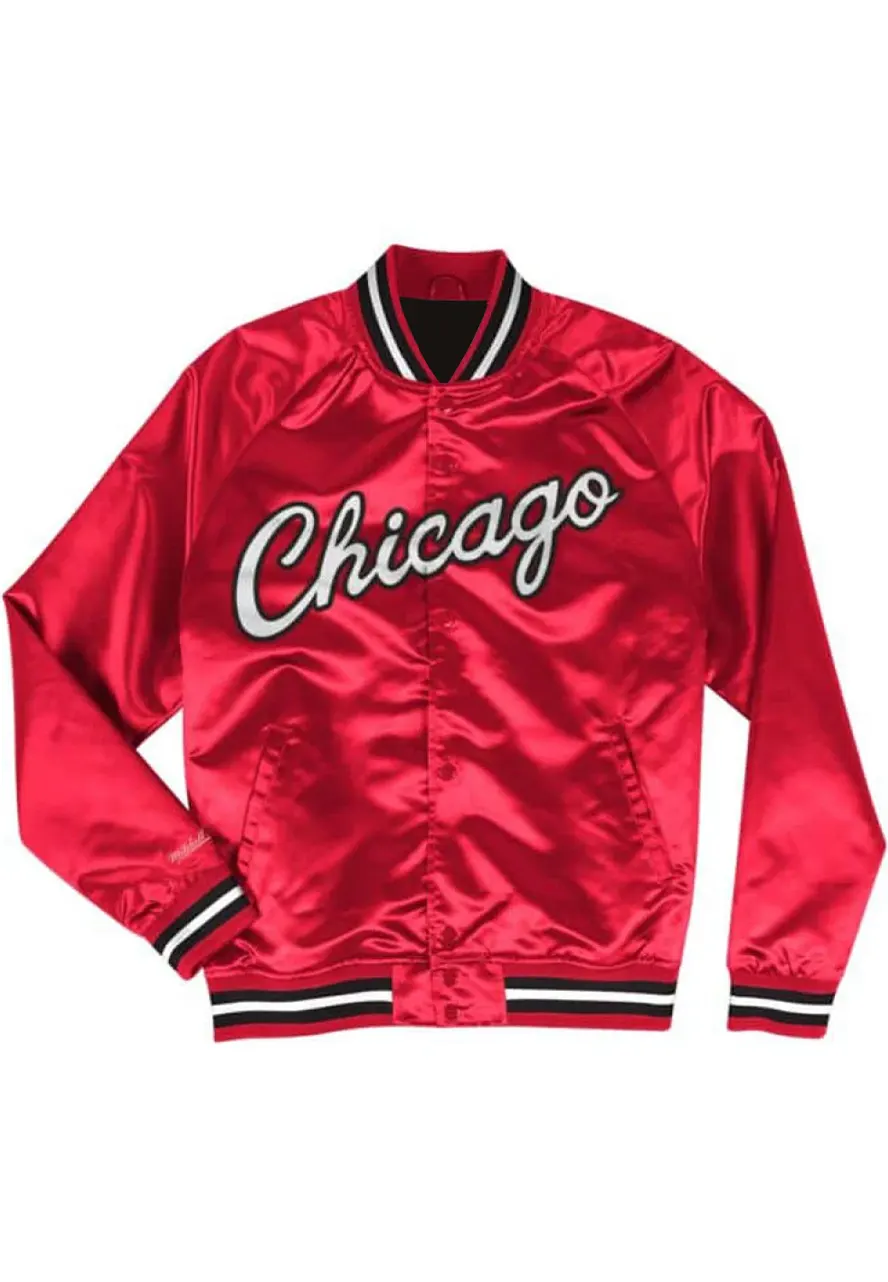 Men's Bulls Satin Bomber Jacket Men's Bulls Satin Bomber Jacket