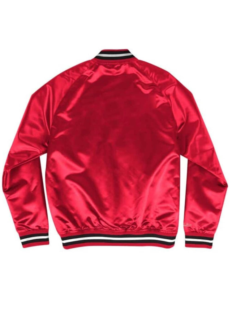 Men's Bulls Satin Bomber Jacket Men's Bulls Satin Bomber Jacket - Image 2