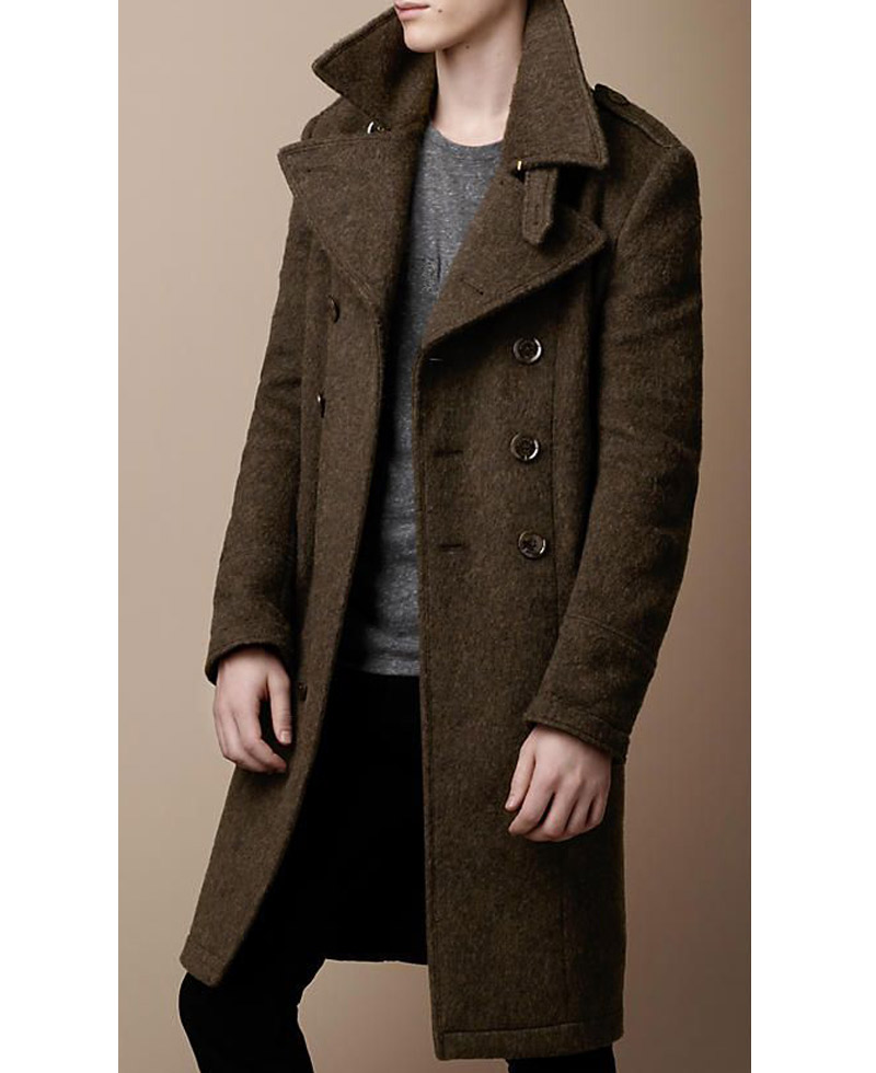 Men's Chocolate Brown Double Breasted Trench Coat Men's Chocolate Brown Double Breasted Trench Coat
