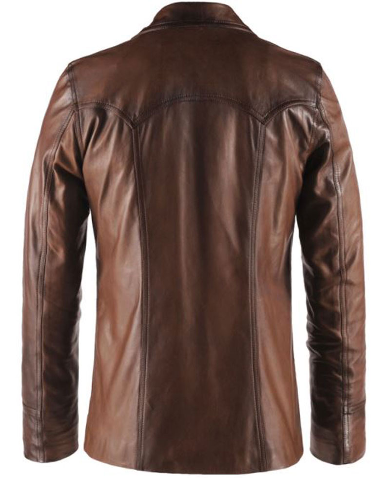 Men's Hitman Classic 70’s Leather Coat Men's Hitman Classic 70’s Leather Coat - Image 6