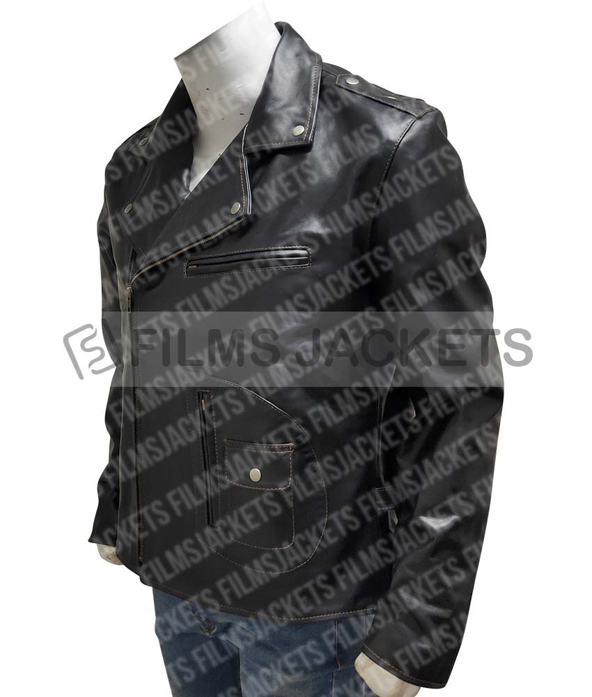 Men's Cow-Hide Black Leather Rider's Motorcycle Jacket Men's Cow-Hide Black Leather Rider's Motorcycle Jacket - Image 7