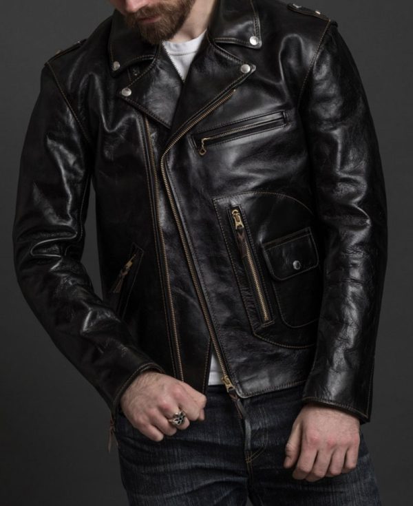Men's Cow-Hide Black Leather Rider's Motorcycle Jacket