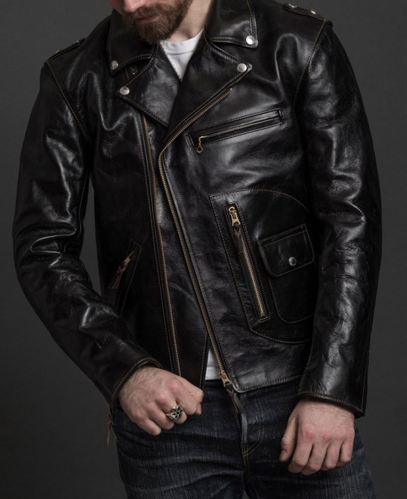 Men's Cow-Hide Black Leather Rider's Motorcycle Jacket Men's Cow-Hide Black Leather Rider's Motorcycle Jacket