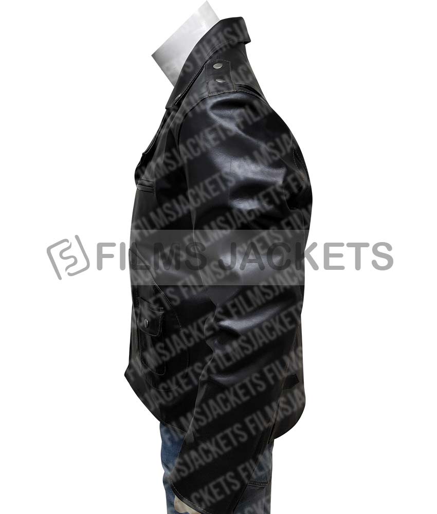 Men's Cow-Hide Black Leather Rider's Motorcycle Jacket Men's Cow-Hide Black Leather Rider's Motorcycle Jacket - Image 6