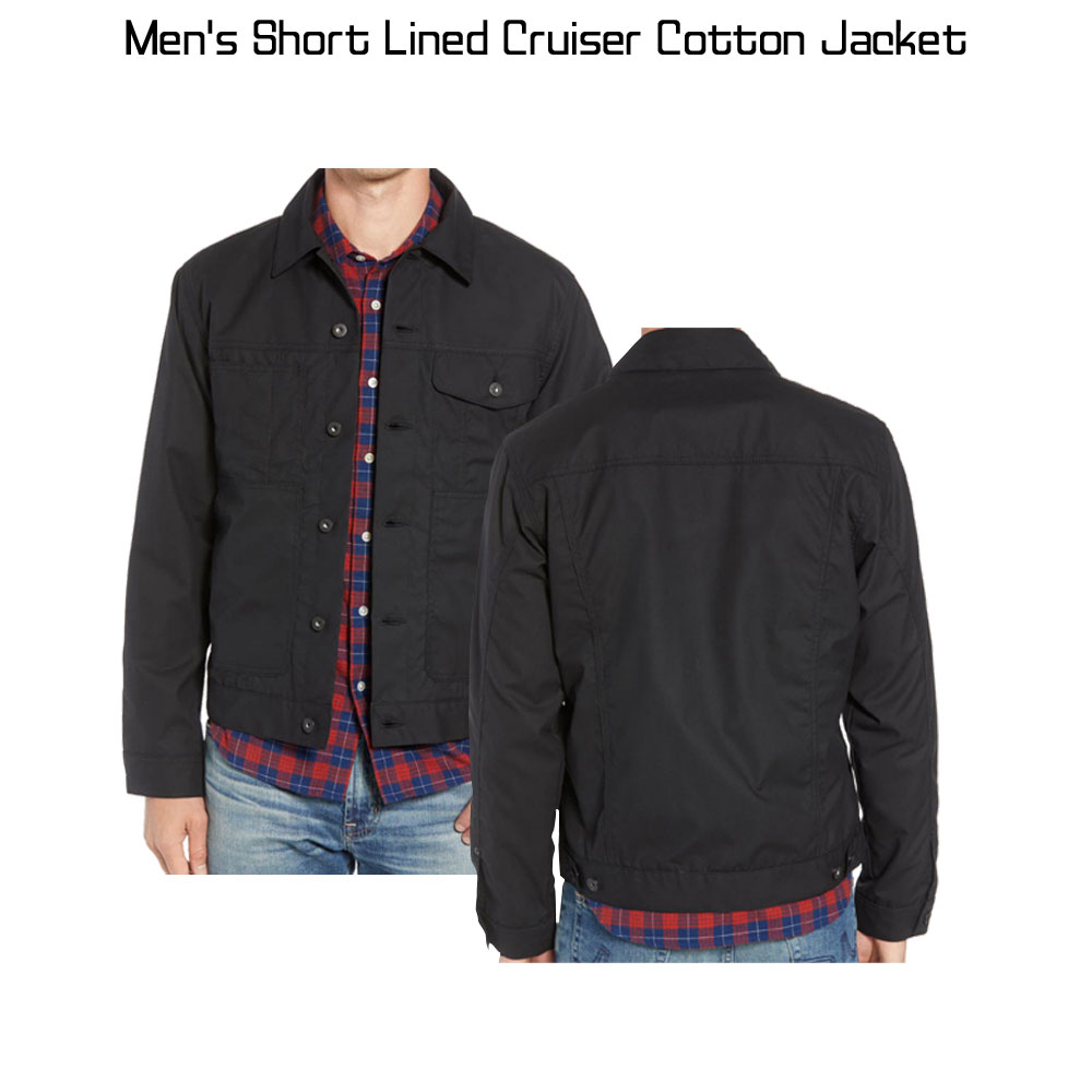 Men's Short Lined Cruiser Cotton Jacket Men's Short Lined Cruiser Cotton Jacket - Image 6