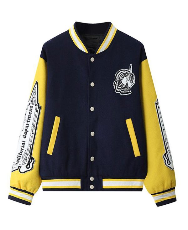 editorial department varsity jacket