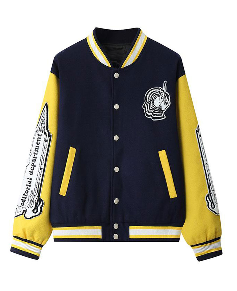 editorial department varsity jacket