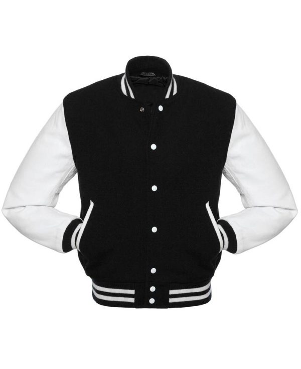 Men's FJV01 Bomber Black and White Jacket