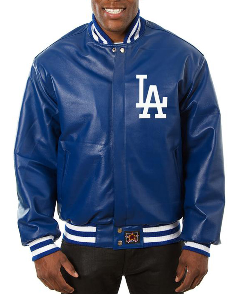Men's LA Dodgers Bomber Leather Jacket Men's LA Dodgers Bomber Leather Jacket