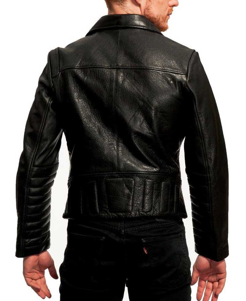 Men's Biker Black Lambskin Leather Jacket Men's Biker Black Lambskin Leather Jacket - Image 2