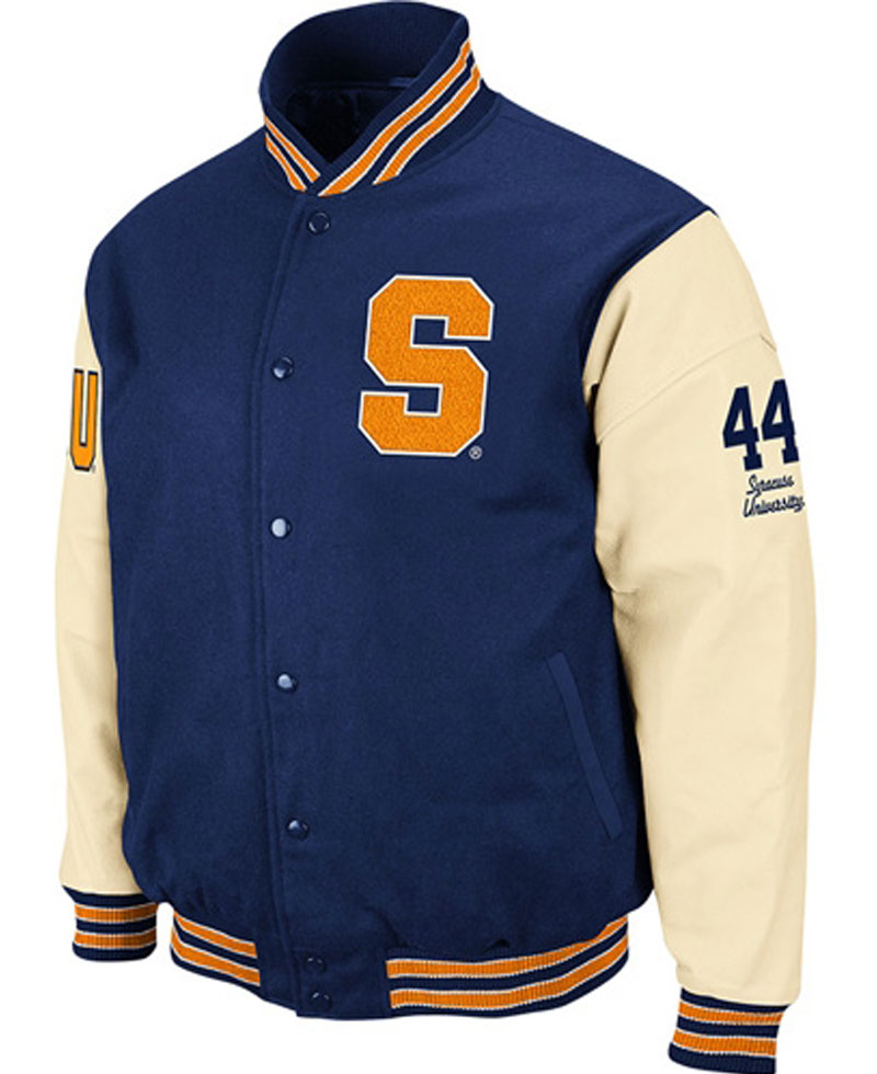 Men's Syracuse Blue Varsity Jacket Men's Syracuse Blue Varsity Jacket