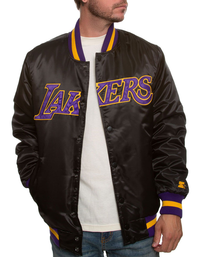 Men's Lakers Los Angeles Bomber Jacket Men's Lakers Los Angeles Bomber Jacket - Image 3