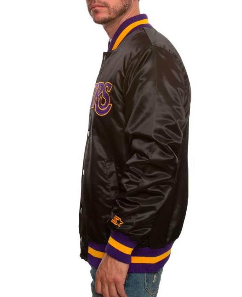 Men's Lakers Los Angeles Bomber Jacket Men's Lakers Los Angeles Bomber Jacket - Image 4