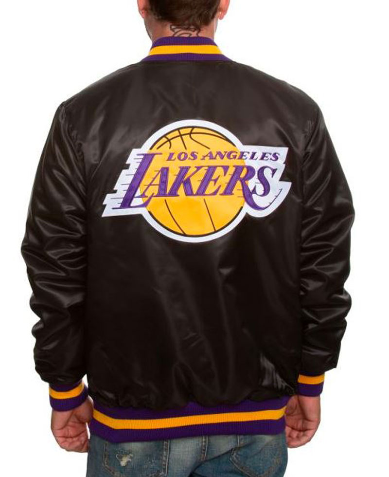 Men's Lakers Los Angeles Bomber Jacket Men's Lakers Los Angeles Bomber Jacket - Image 2