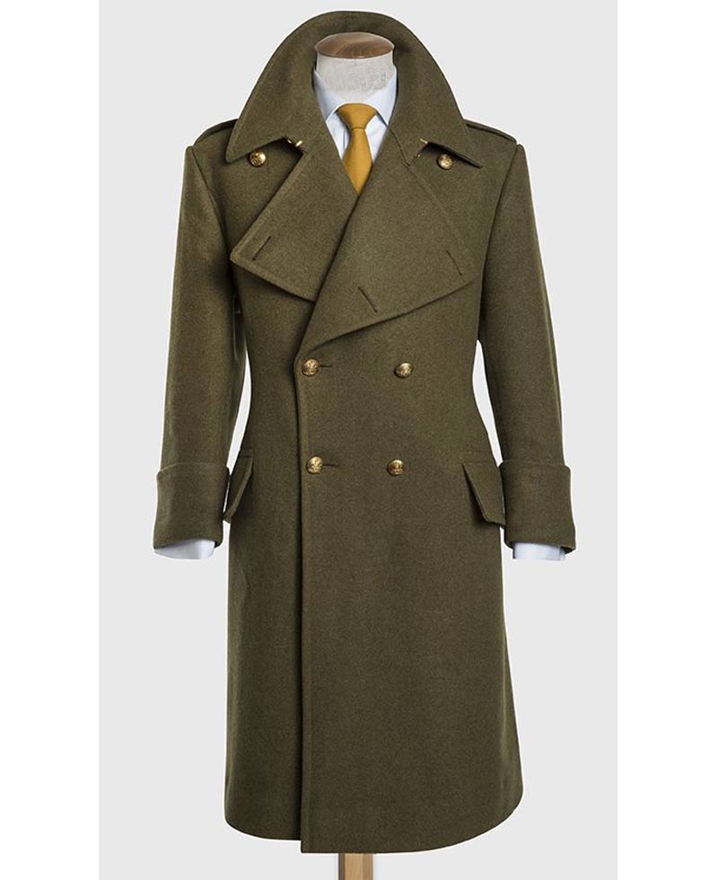 Men's Double Breasted British Military Coat Men's Double Breasted British Military Coat