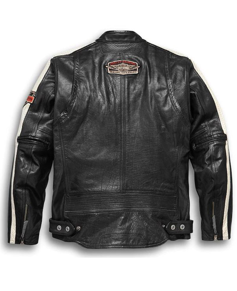 Men's Motorcycle Harley Davidson Command Black Leather Jacket Men's Motorcycle Harley Davidson Command Black Leather Jacket - Image 2