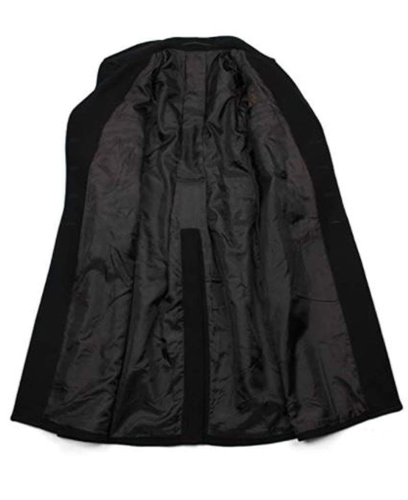 Men's Naval Black Great Coat Men's Naval Black Great Coat - Image 2