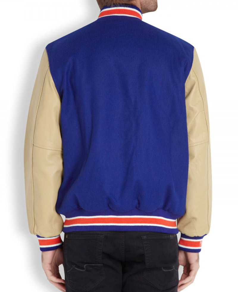 Men's New York Knicks Bomber Blue Jacket Men's New York Knicks Bomber Blue Jacket - Image 2