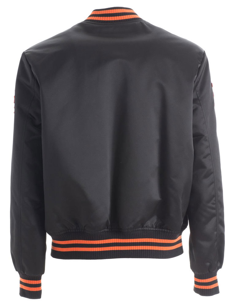 Men's Mets NY Bomber Black Jacket Men's Mets NY Bomber Black Jacket - Image 2