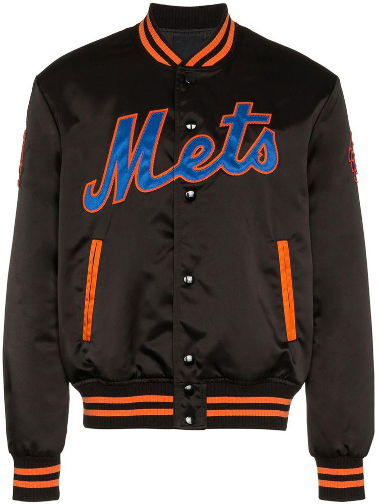 Men's Mets NY Bomber Black Jacket