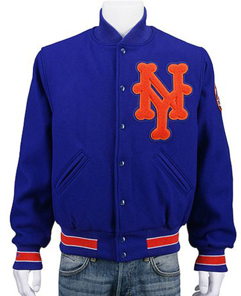 Men's Mets New York Blue Wool Jacket