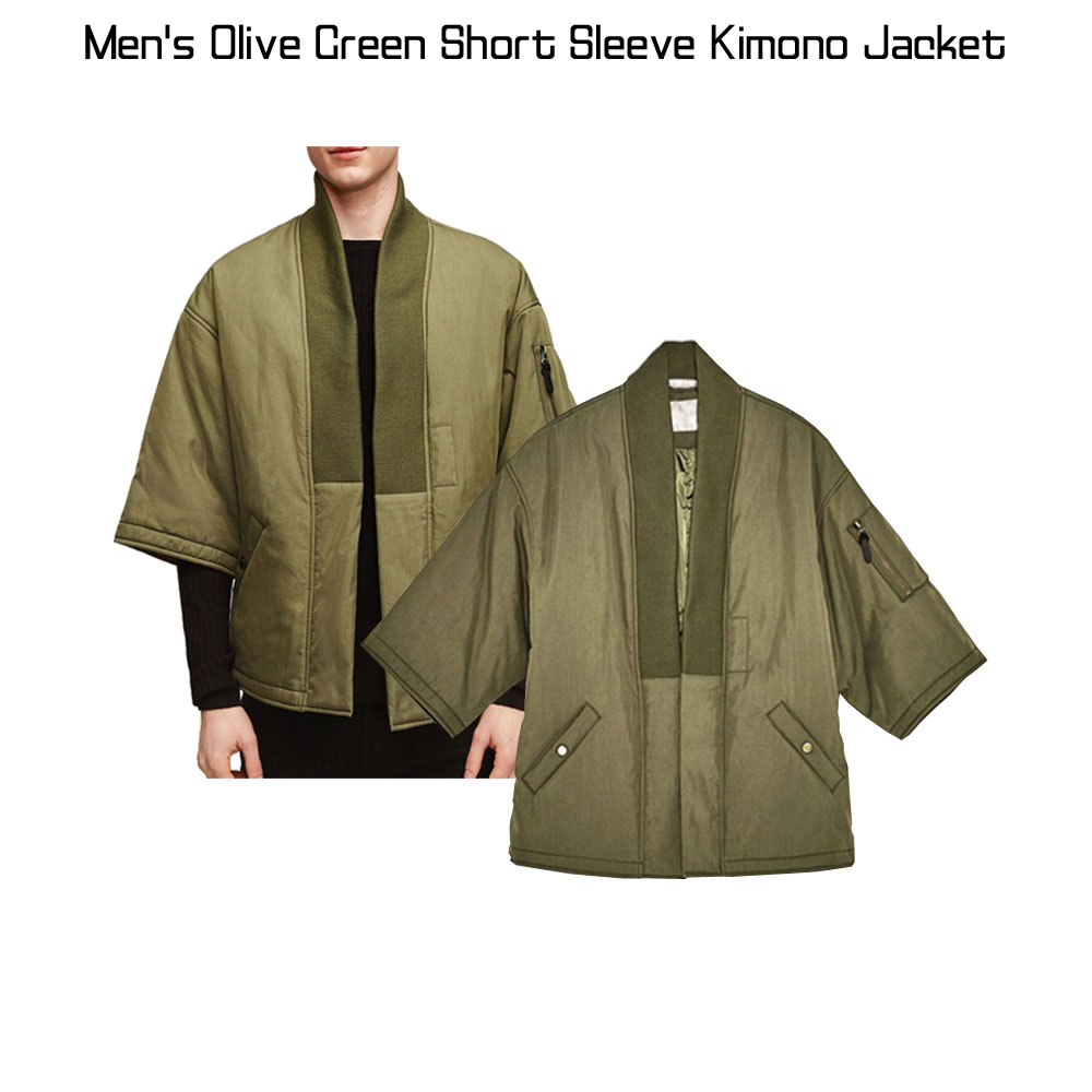 Men's Kimono Short Sleeve Jacket Men's Kimono Short Sleeve Jacket - Image 5