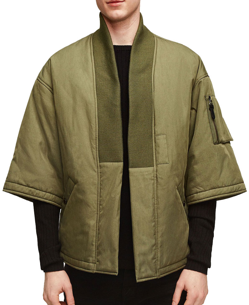 Men's Kimono Short Sleeve Jacket Men's Kimono Short Sleeve Jacket - Image 2