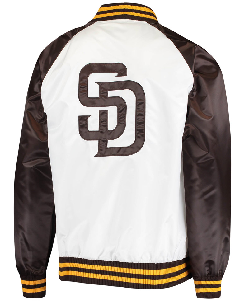 Men's San Diego SD Padres Bomber Jacket Men's San Diego SD Padres Bomber Jacket - Image 3