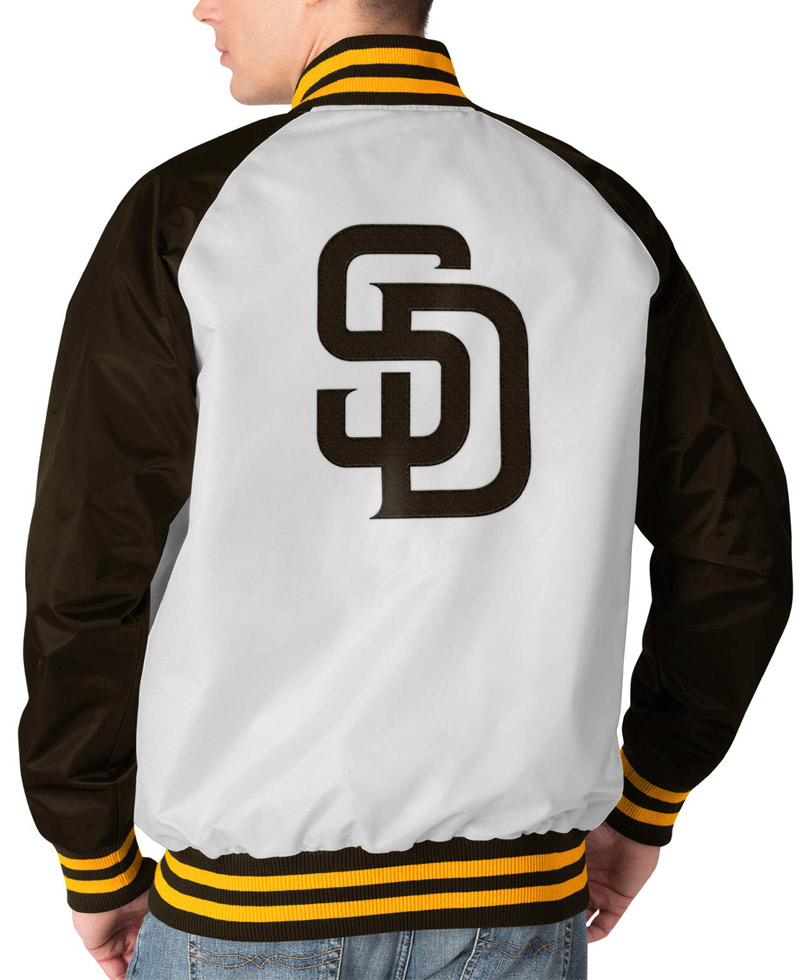 Men's San Diego SD Padres Bomber Jacket Men's San Diego SD Padres Bomber Jacket - Image 2