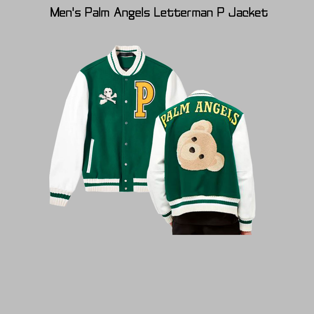 Men's Palm Angels Letterman P Jacket Men's Palm Angels Letterman P Jacket - Image 5