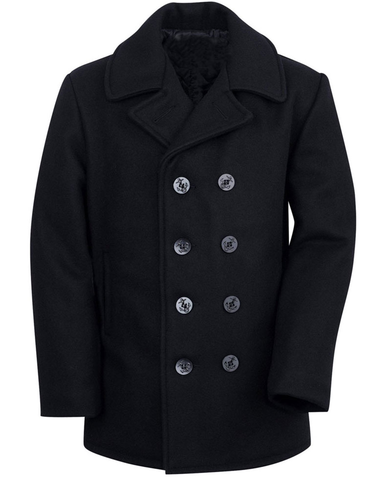 Men's Sailor Wool Black Peacoat Men's Sailor Wool Black Peacoat
