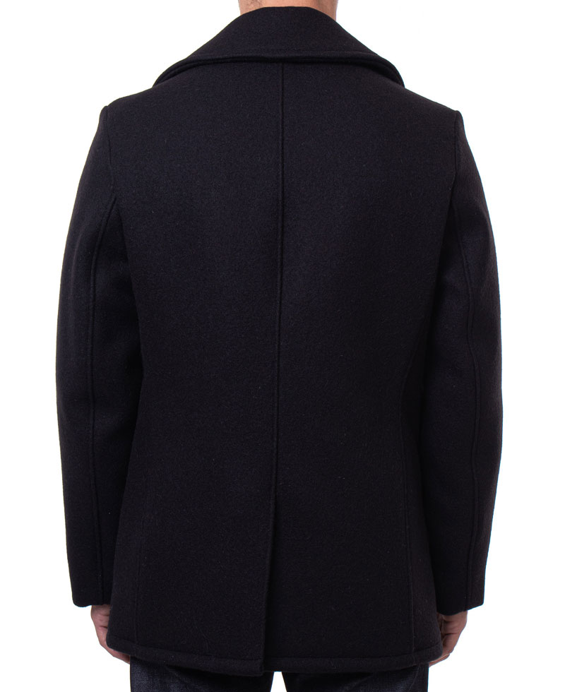 Men's Sailor Wool Black Peacoat Men's Sailor Wool Black Peacoat - Image 4