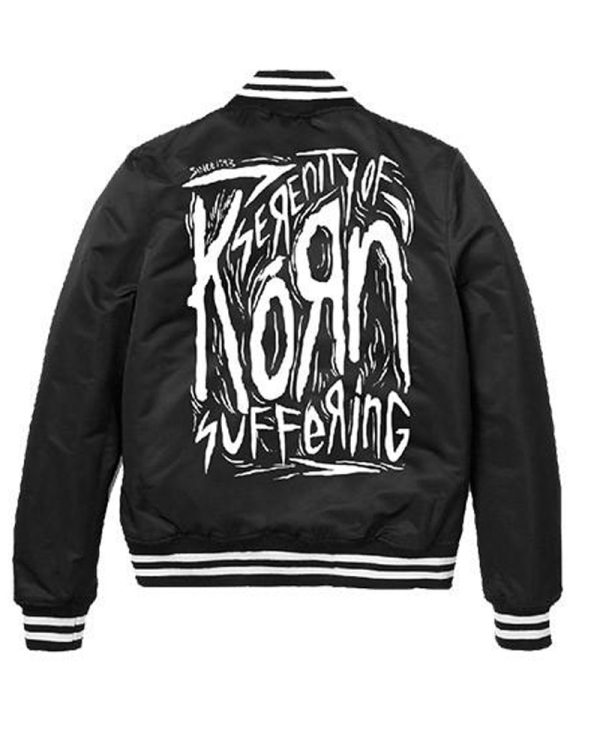 Men's Serenity Suffering Korn Black Bomber Jacket