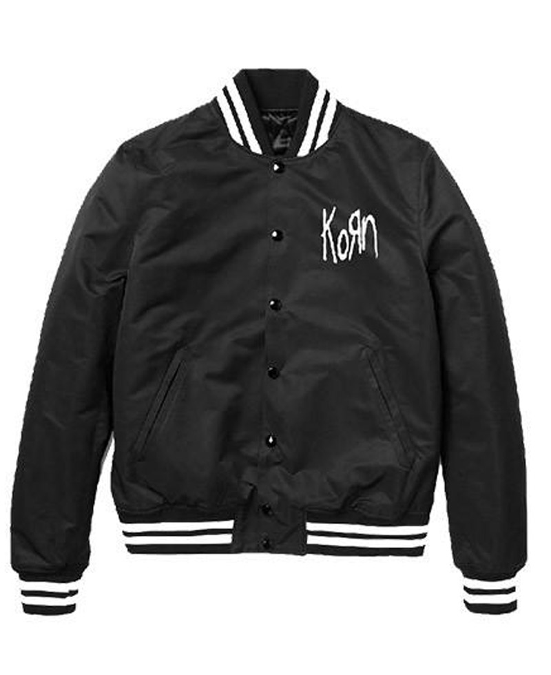 Men's Serenity Suffering Korn Black Bomber Jacket Men's Serenity Suffering Korn Black Bomber Jacket - Image 2