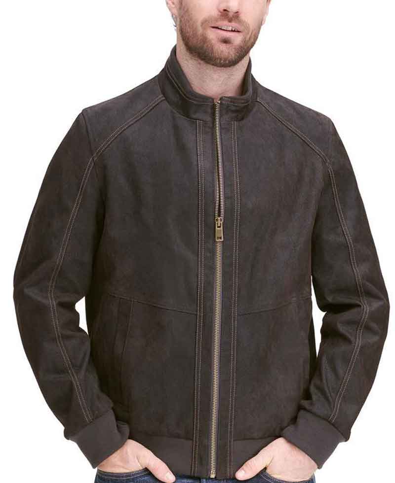 Men's Sharp Looking Vintage Leather Bomber Jacket Men's Sharp Looking Vintage Leather Bomber Jacket