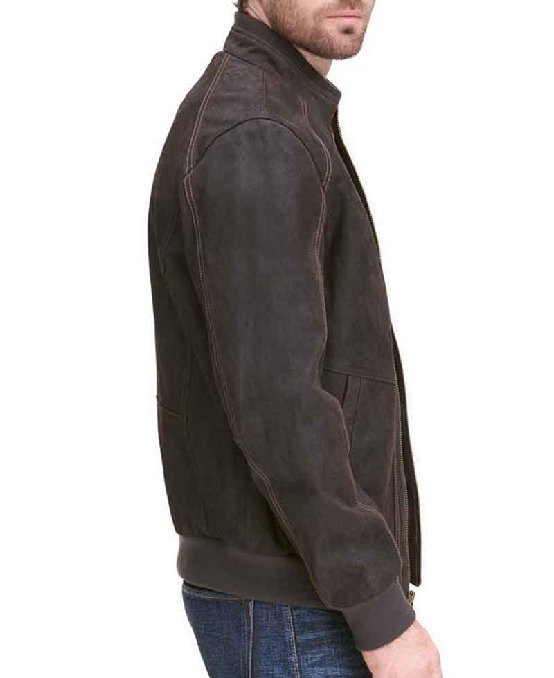 Men's Sharp Looking Vintage Leather Bomber Jacket Men's Sharp Looking Vintage Leather Bomber Jacket - Image 3