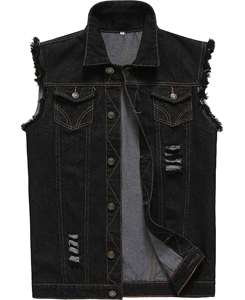 Men's Denim Black Vest Men's Denim Black Vest