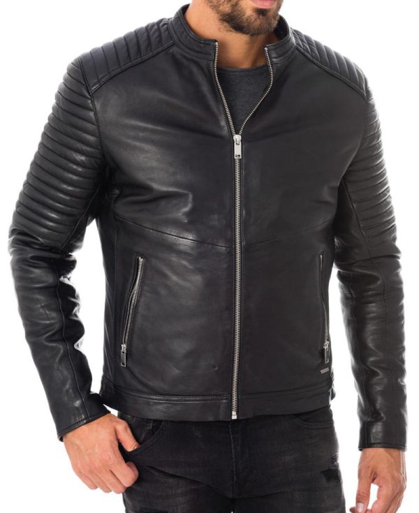 Men's Padded Sleeves and Shoulder Jacket