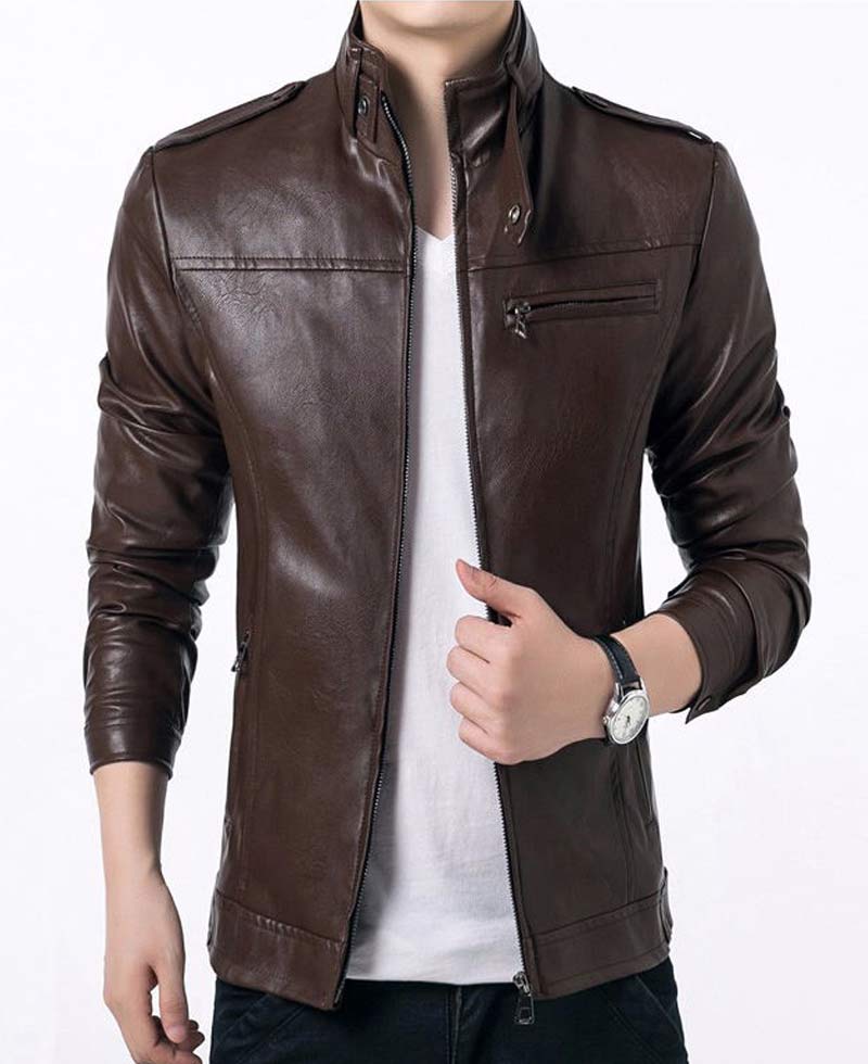 Men's Slim Fit Formal Brown Jacket